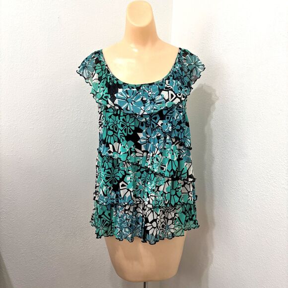 Apt. 9 Tops - Womens Ruffled Fairy Top Medium Power Cottage Coquette Dainty Indie Feminine